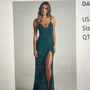 Emerald green maxi dress